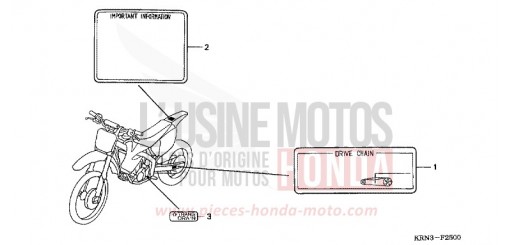 CAUTION LABEL CRF250R9 de 2009